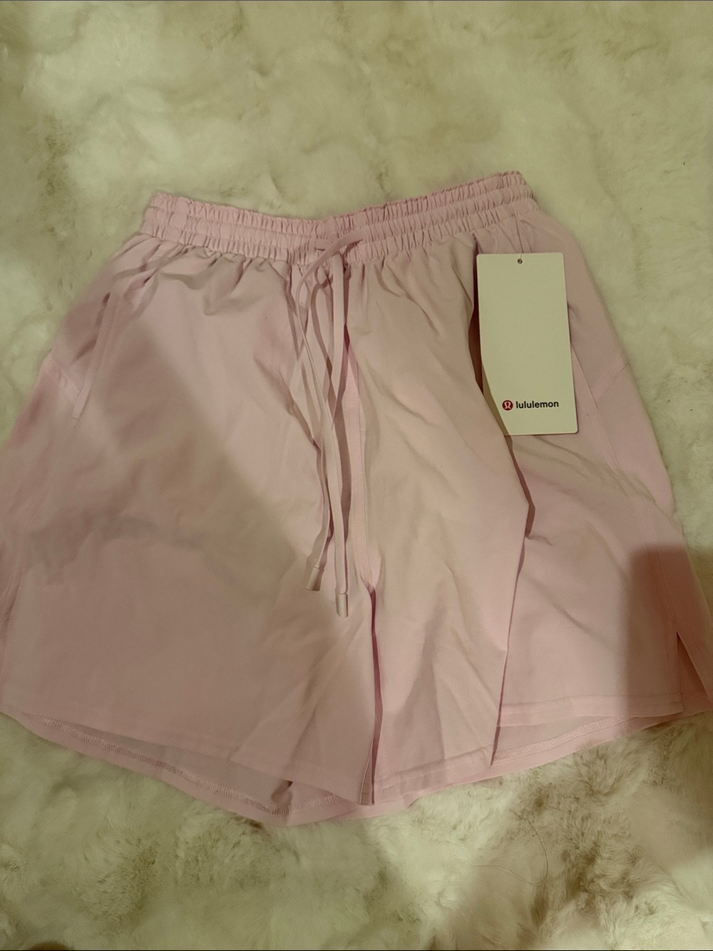 lululemon athletica Light Pink Athletic Drawstring Shorts